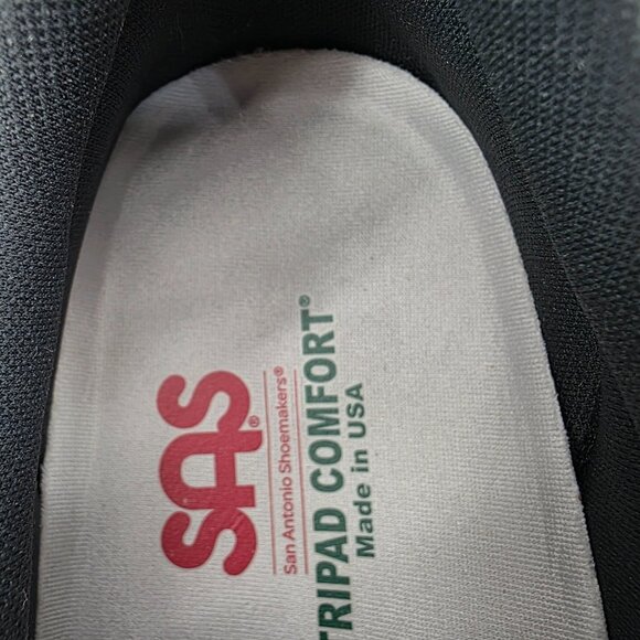 SAS 'Free Time' Womens  Black Leather Comfort Walking Shoe LACE UP  8 WWW - Picture 8 of 9